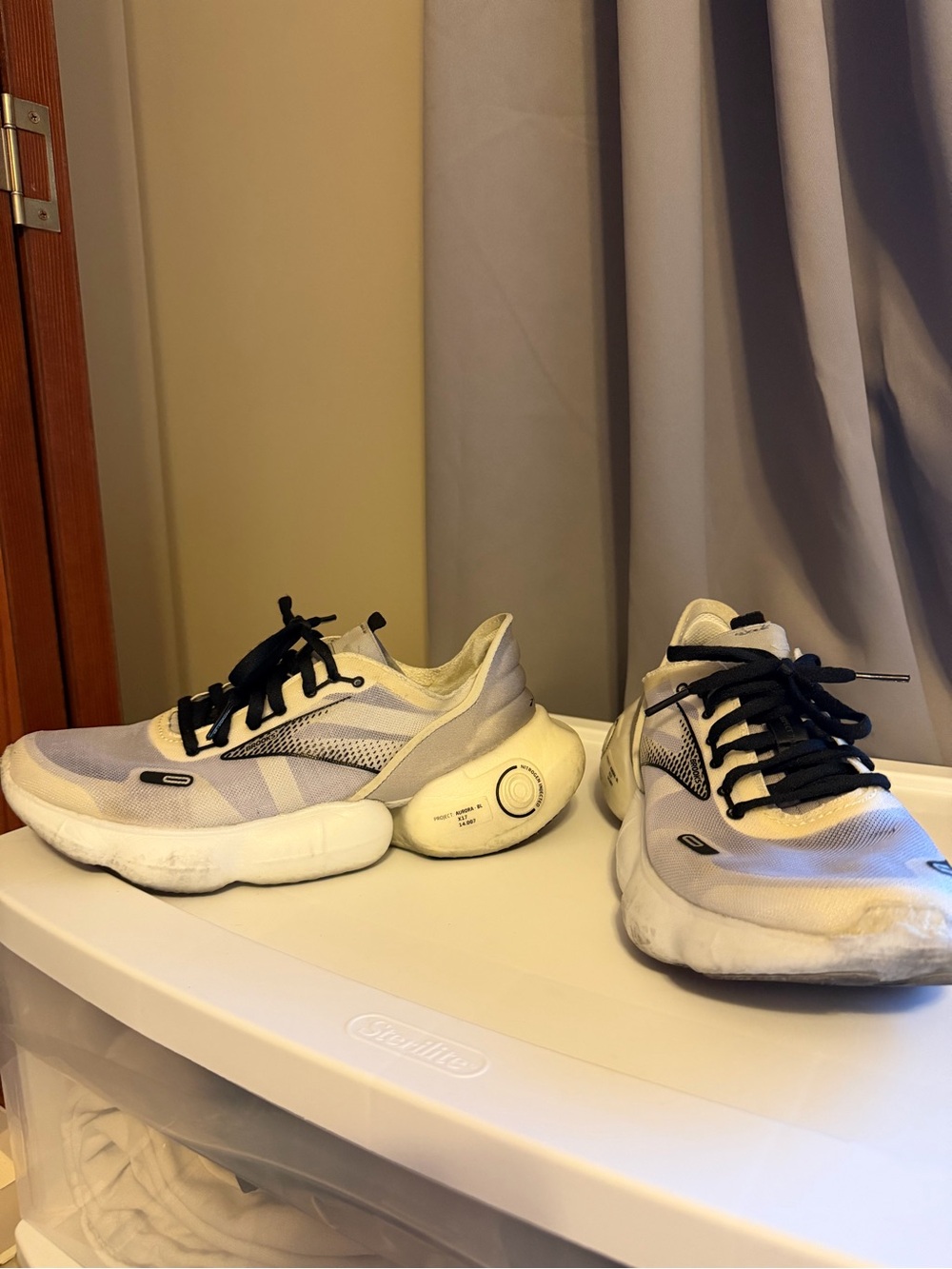 Brooks White and Black running Shoes